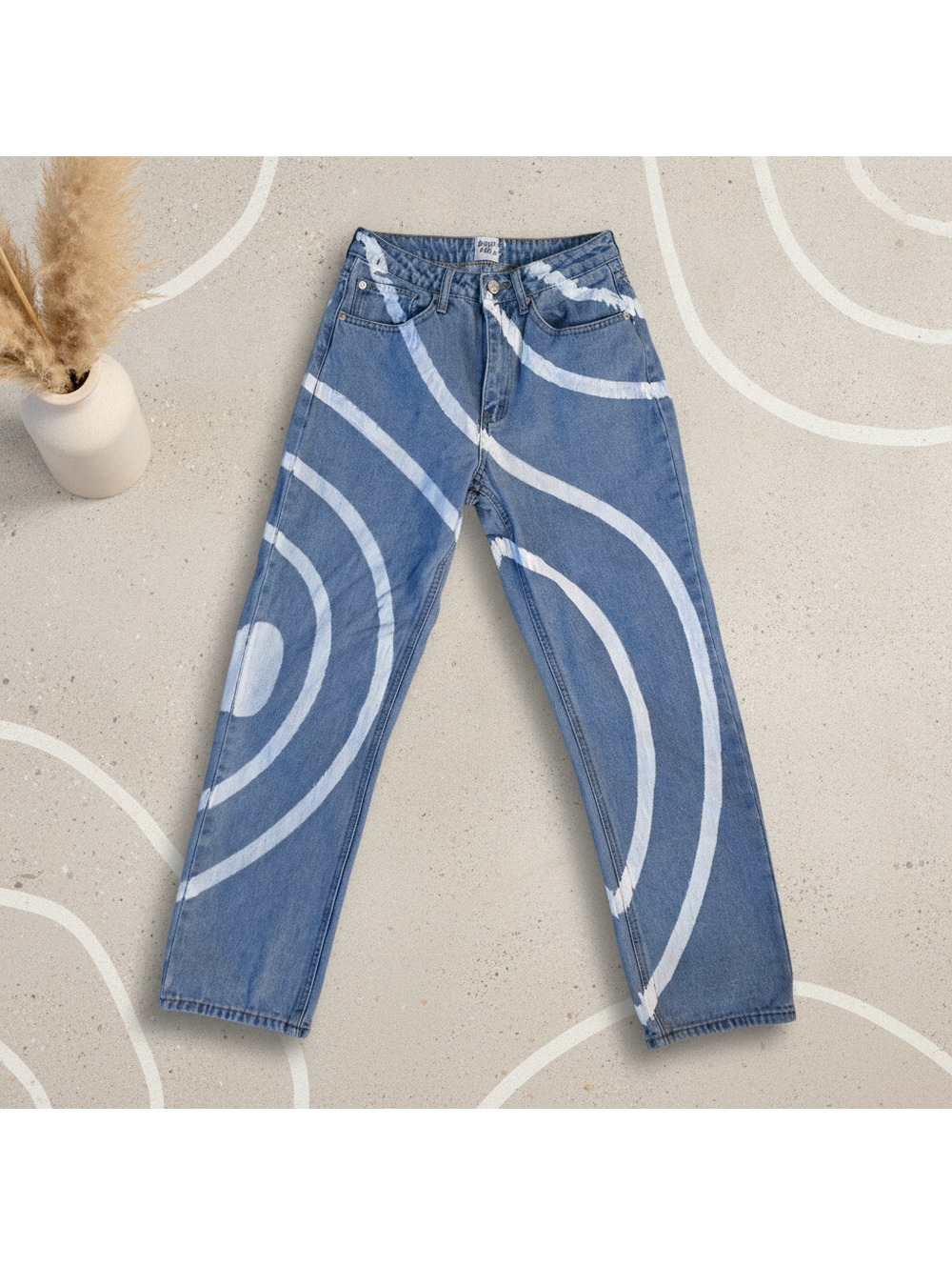 Princess Polly Sarah Swirl Print Jeans Size US 2 Women